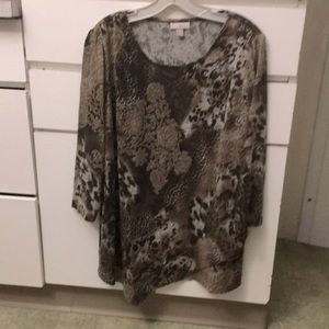 Roz&Ali long sleeves top/tunic, 1X